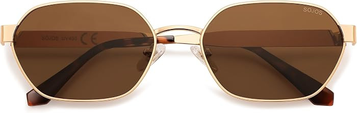 SOJOS Trendy Polarized Hexagon Sunglasses Womens Mens SJ1238 | Amazon (US)