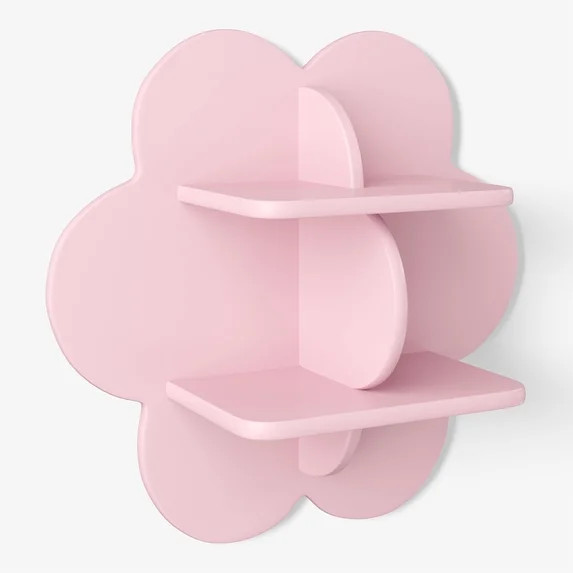 Mainstays Kids Daisy Shaped Decorative Wall Shelf, Pink | Walmart (US)