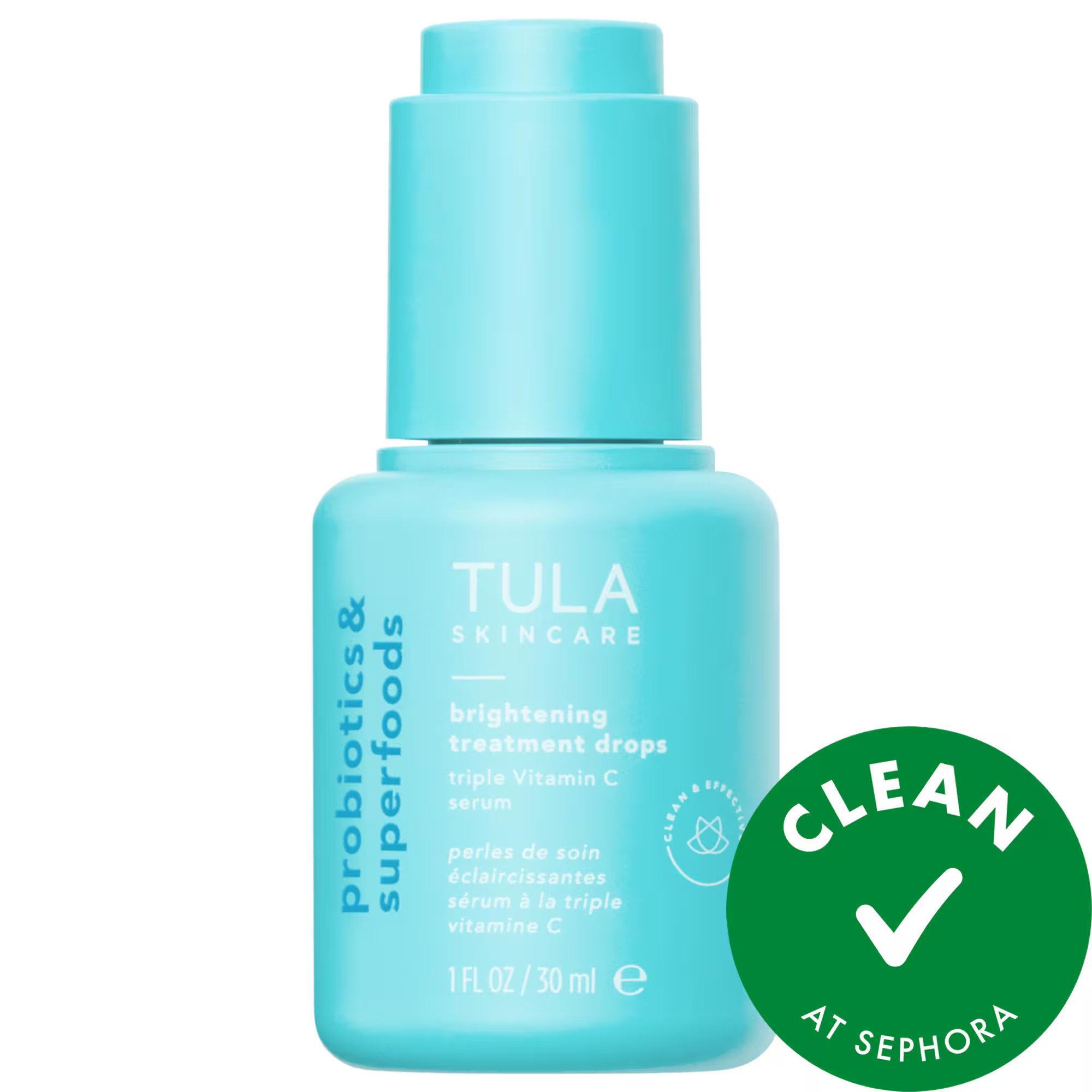 TULA Skincare Brightening Treatment Drops Triple Vitamin C Serum 1 oz / 30 ml | Sephora (US)