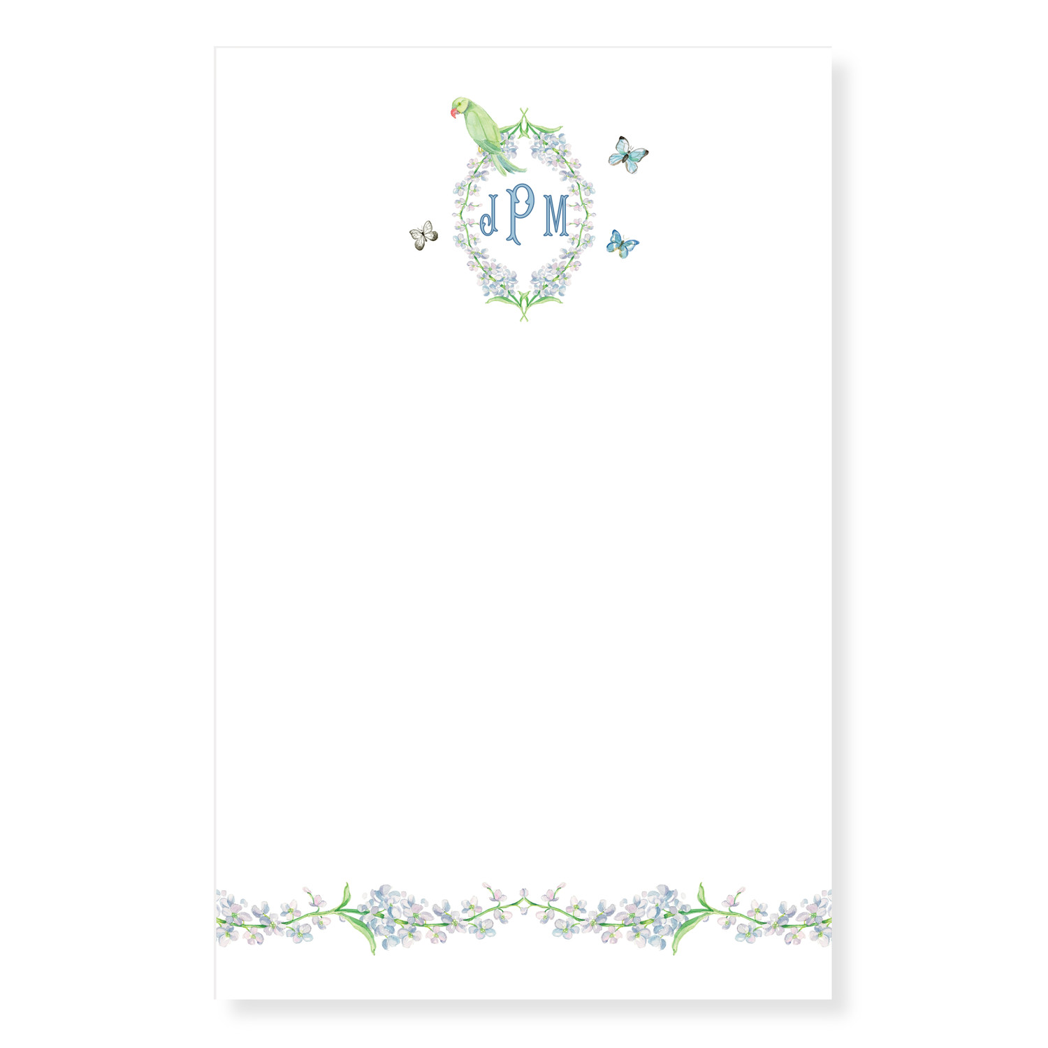 Grandmillennial Botanicals Monogrammed Notepad — Simply Jessica Marie | Simply Jessica Marie