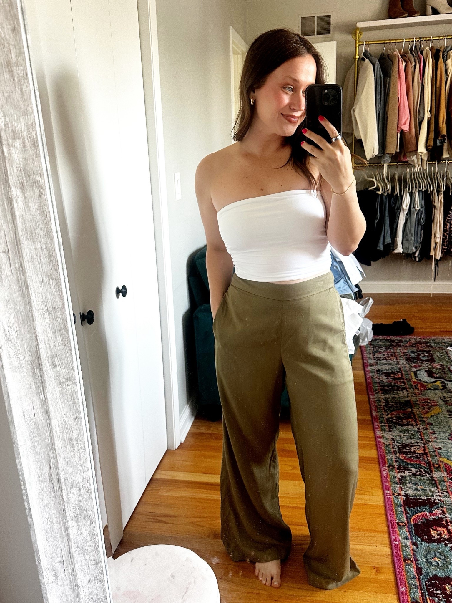 the perfect spring pants!!! so comfy and lightweight, both these pants and white tube top are half off right now!!

#springfashion #springoutfit #momoutfit #casualoutfit #comfyoutfit 

#LTKootd #LTKSaleAlert #LTKSeasonal