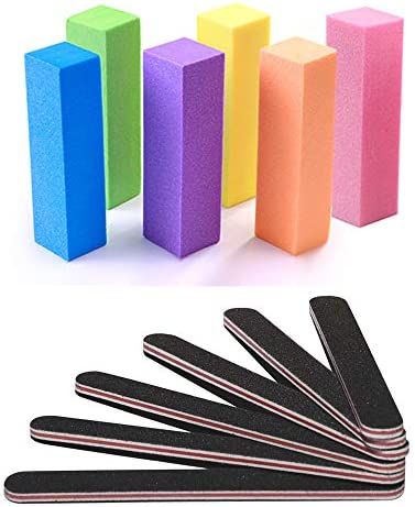 Nail Files and Buffer, TsMADDTs Professional Manicure Tools Kit Rectangular Art Care Buffer Block... | Amazon (US)