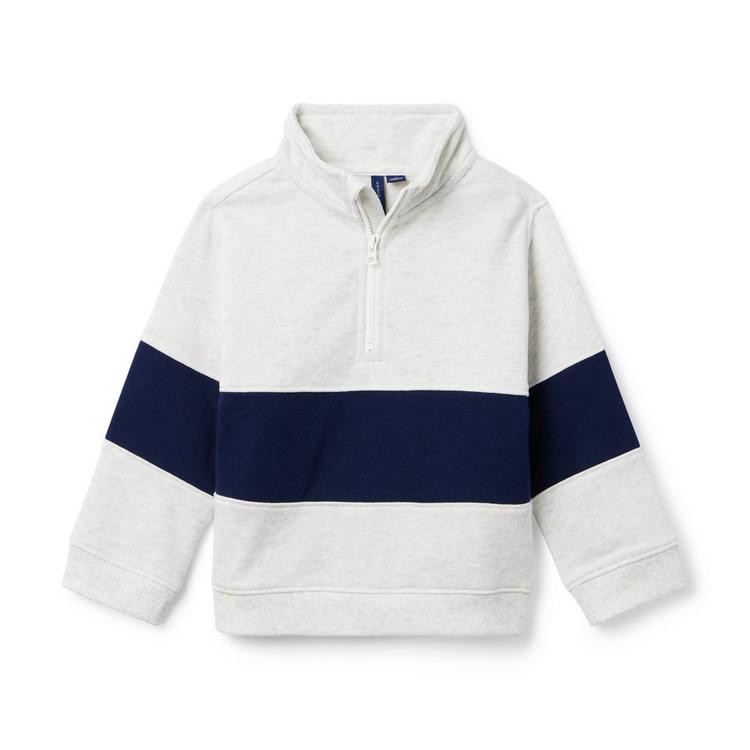 The Half-Zip Block Stripe Sweatshirt | Janie and Jack