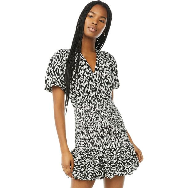 Scoop Women's Mini Dress with Puff Sleeves | Walmart (US)