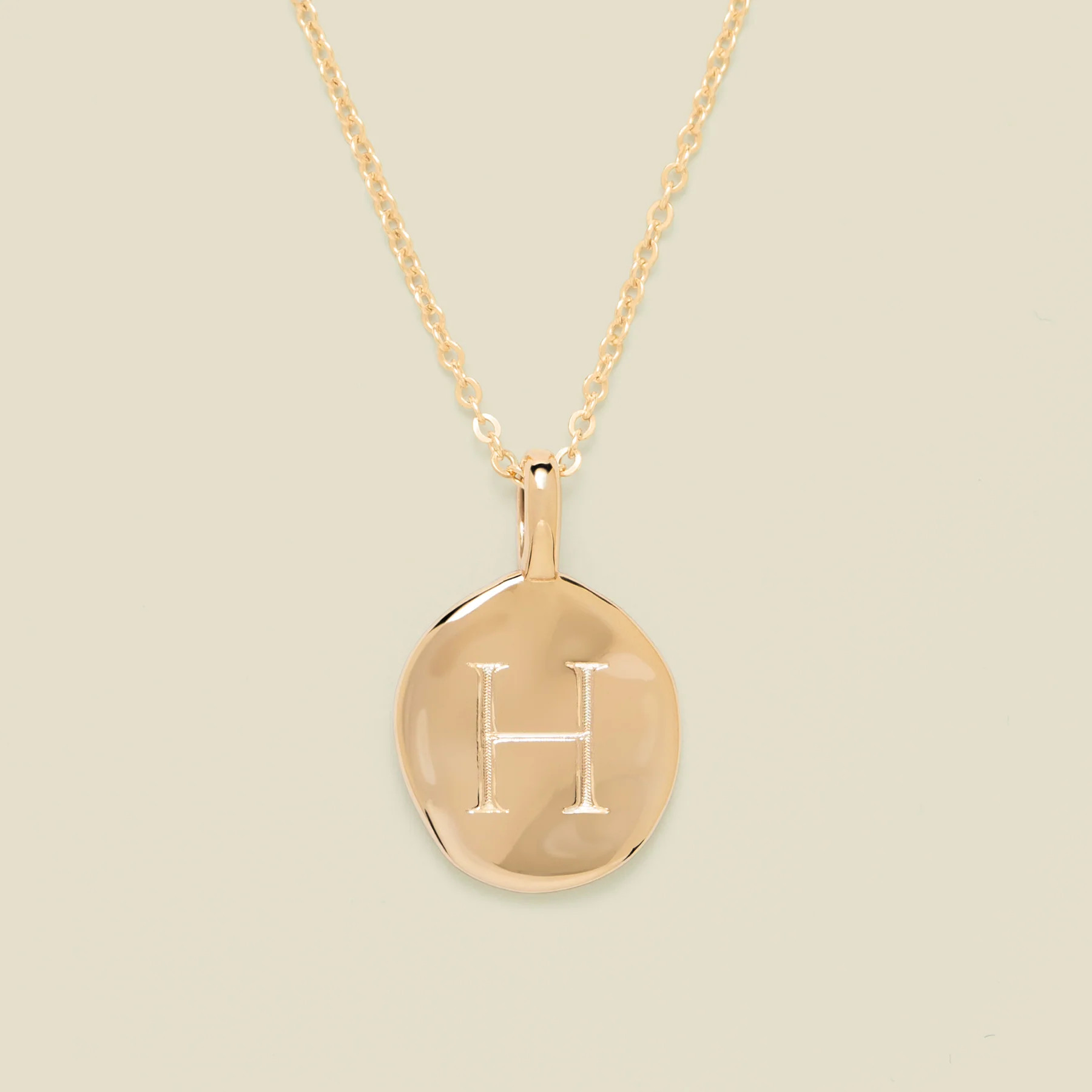 Engravable Heritage Circle Charm Necklace | Custom Charm | Made By Mary | Made By Mary