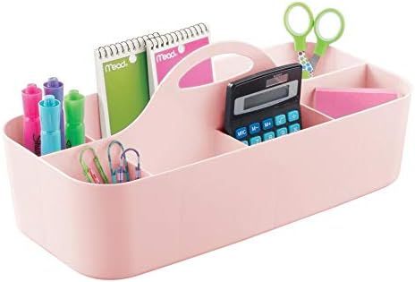 mDesign Desk Organiser – Office Accessories for Productivity – Plastic Storage Container with... | Amazon (UK)