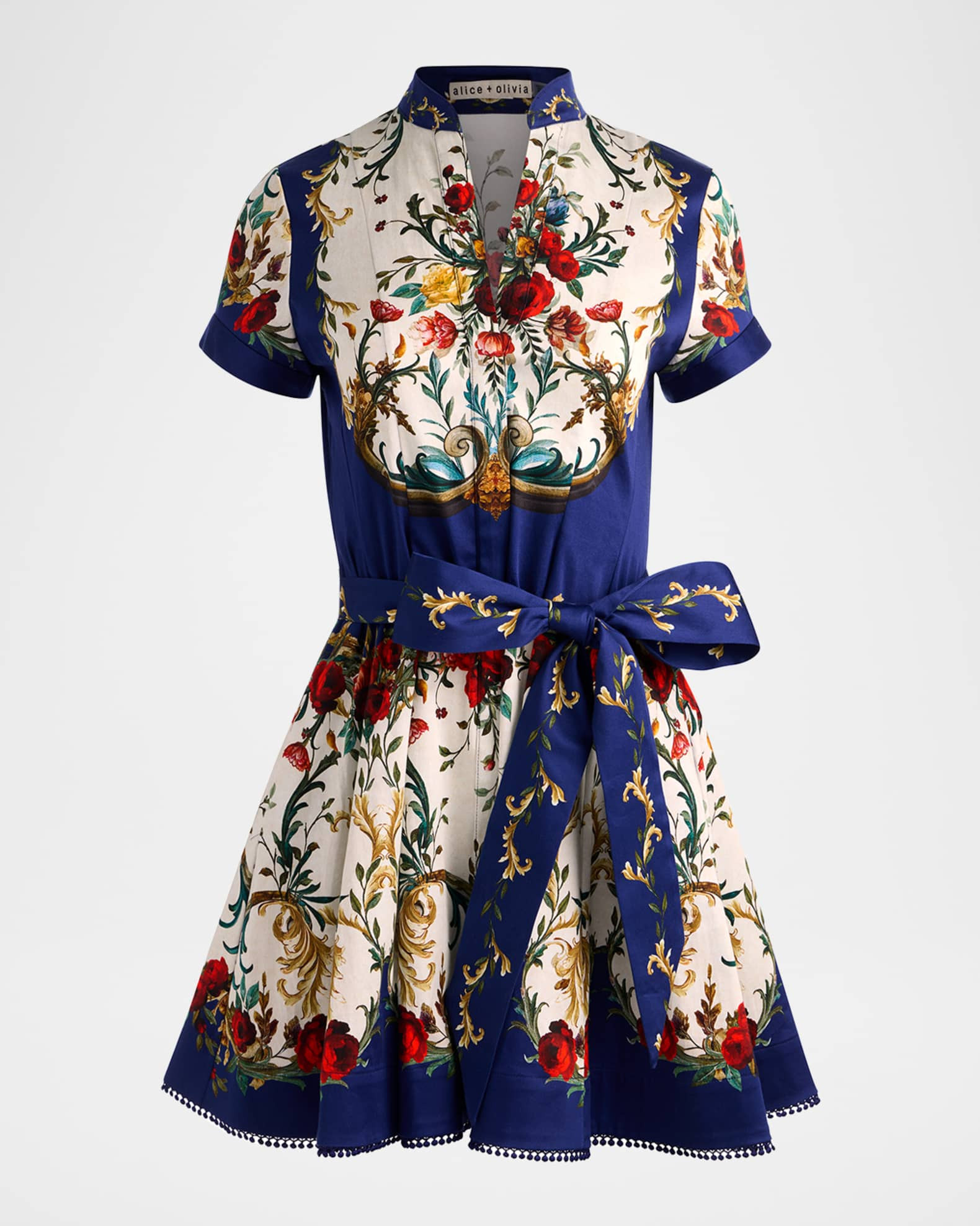 Gilded Rose Lucy Short-Sleeve Mini Shirtdress | Neiman Marcus