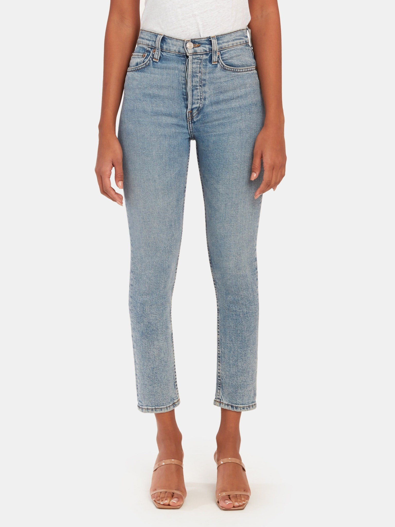 High Rise Ankle Crop Jeans | Verishop