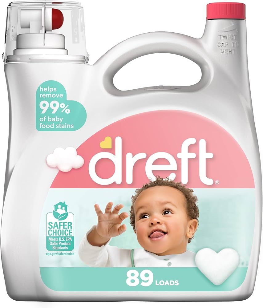 Dreft Stage 2: Active Baby Liquid Laundry Detergent, 89 Loads, 128 Fl Oz, Helps Remove 99% Of Bab... | Amazon (US)