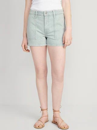 High-Waisted OG Straight Utility Shorts for Women -- 3-inch inseam | Old Navy (US)
