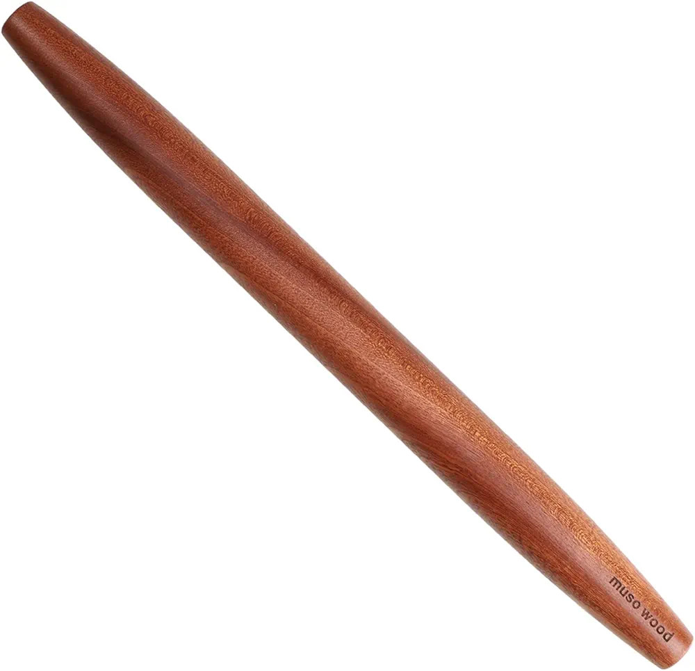 Muso Wood Sapele Wooden French Rolling Pin for Baking, Tapered Roller for Fondant, Pie Crust, Coo... | Amazon (US)