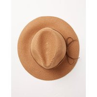 Fatface Womens Straw Fedora Hat - Brown Mix, Brown Mix | Marks & Spencer (UK)