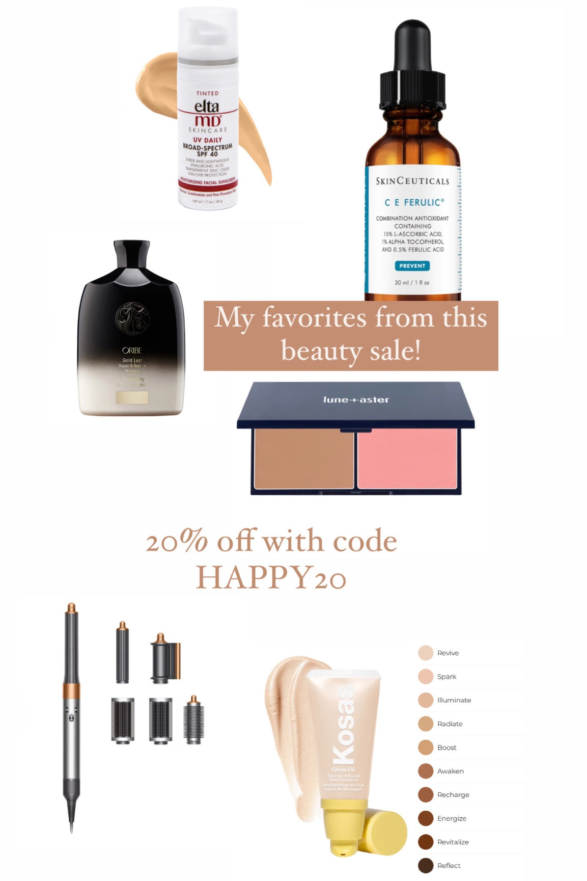 Blue Mercury beauty sale. Oribe repair shampoo, Elta MD sunscreen, Dyson Airwrap, Kosas beauty, Skinceuticals Vit C & E serum. All so so good! 20% off  
Skincare over 40 

#LTKsalealert #LTKbeauty #LTKover40