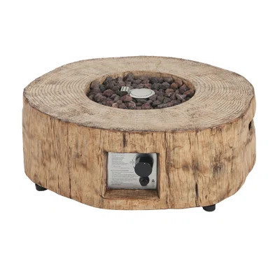Patio MGO Propane Fire Pit, 30, 000BTU, Wood Pattern Brown (Tank Cover Not Provided) | Wayfair North America