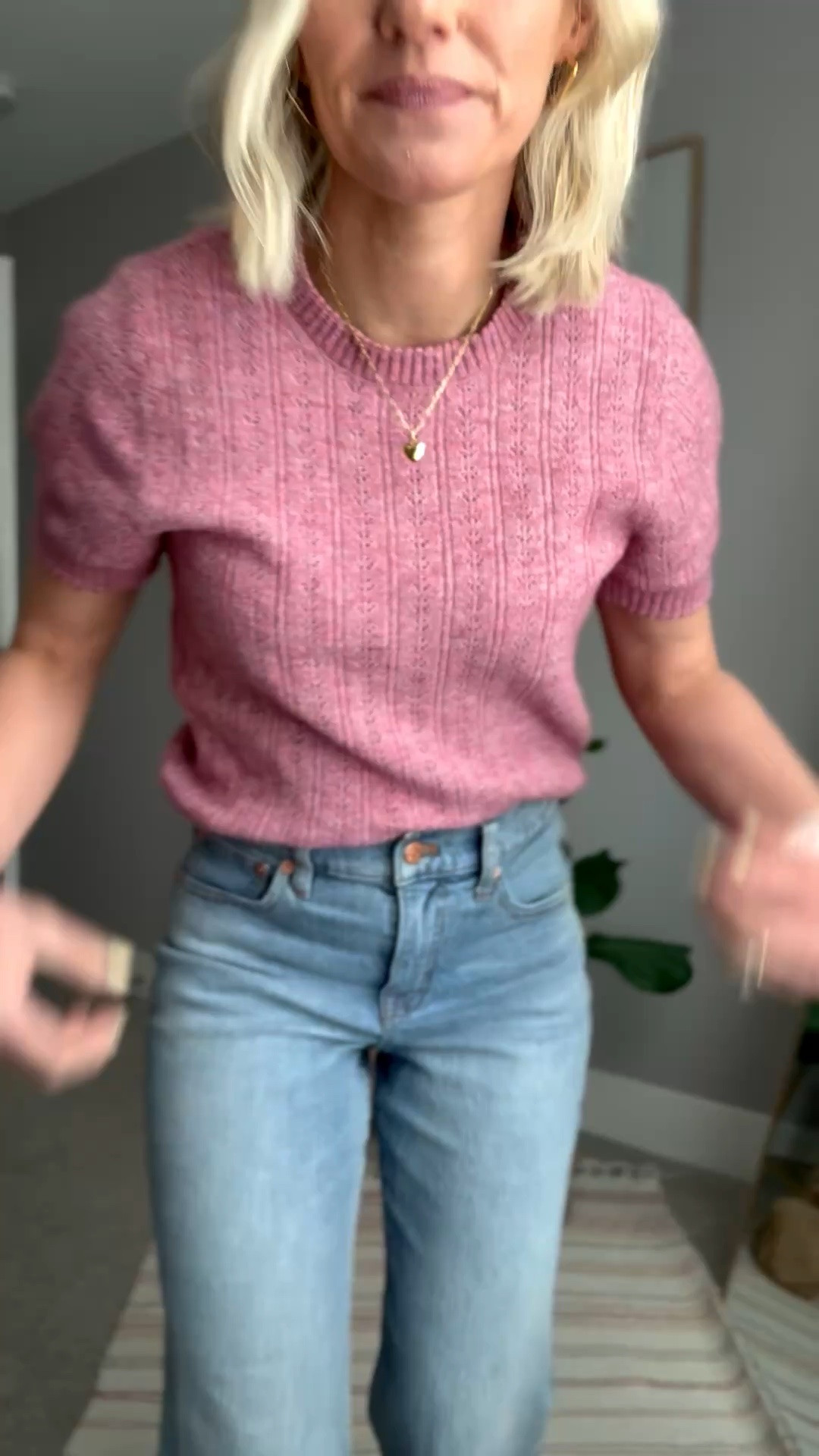 Casual outfit I wore today! 
Top- small
Jeans- 0/petite


#LTKSeasonal #LTKPetite #LTKOver40