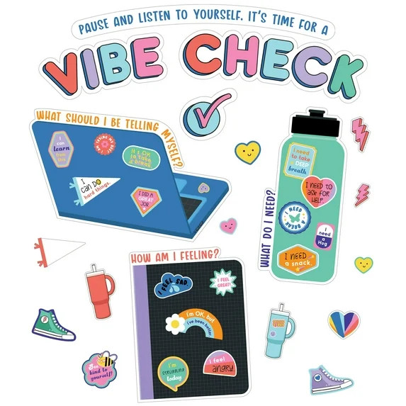 Carson Dellosa We Stick Together Vibe Check Bulletin Board Set (51 pieces) - Walmart.com | Walmart (US)
