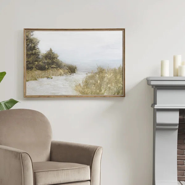Lake Walk Picture Frame Graphic Art Print on Canvas | Wayfair North America
