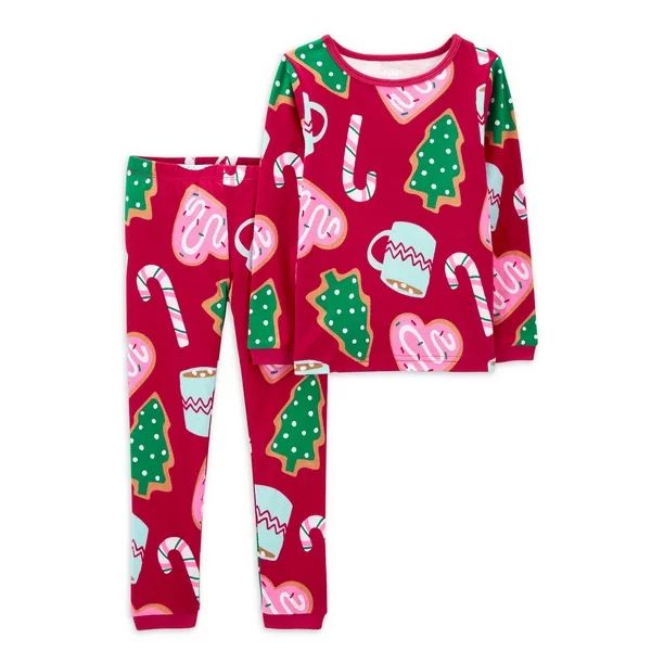 Carter's Child of Mine Baby and Toddler Holiday Pajamas, 2-Piece, Sizes 12M-5T - Walmart.com | Walmart (US)