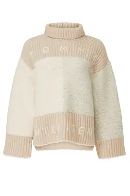 Flag Funnel Neck Sweater | Rent the Runway