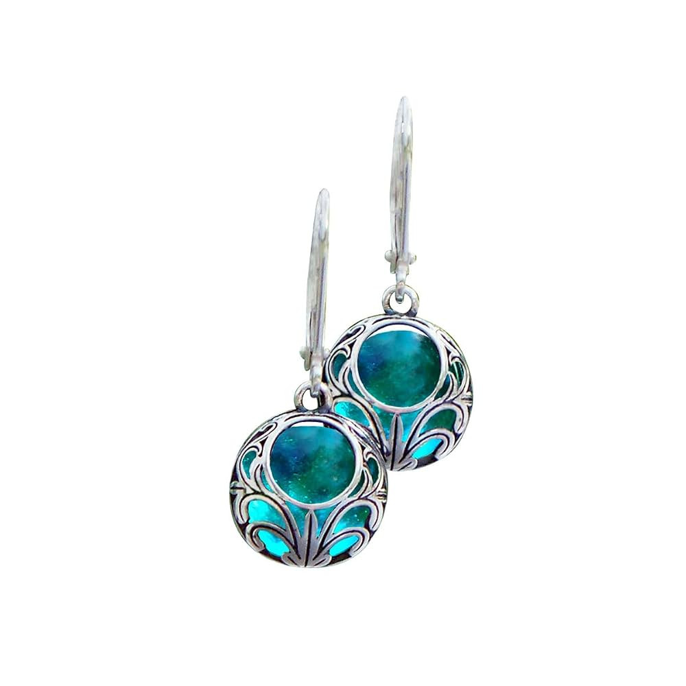 Handmade Recycled Vintage Mason Jar and Sterling Silver Vintage Lace Lever Back Earrings | Amazon (US)