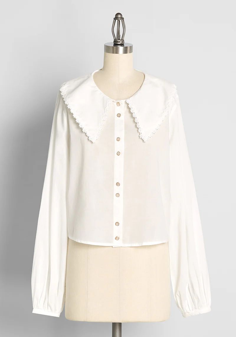 Pure Possibility Button-Up Blouse | ModCloth