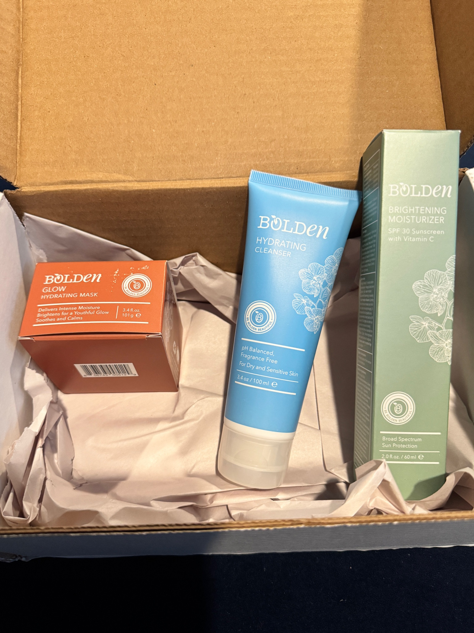 Bolden skincare essentials
Hydrating face mask
Hydrating face cleanser
Hydrating moisturizer 

#LTKSeasonal #LTKBeauty
