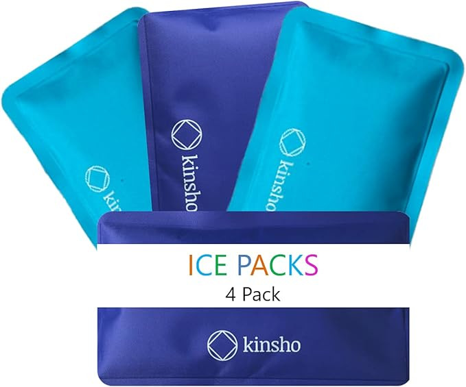 kinsho Ice Packs for Kids Lunch Box, Bag and Bento Boxes, 4 Pack Set, Reusable and Refreezable So... | Amazon (US)