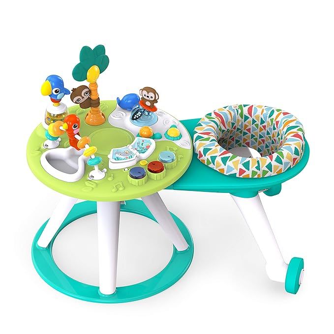 Bright Starts Around We Go 2-in-1 Walk-Around Baby Activity Center & Table, Tropic Cool, Ages 6 M... | Amazon (US)