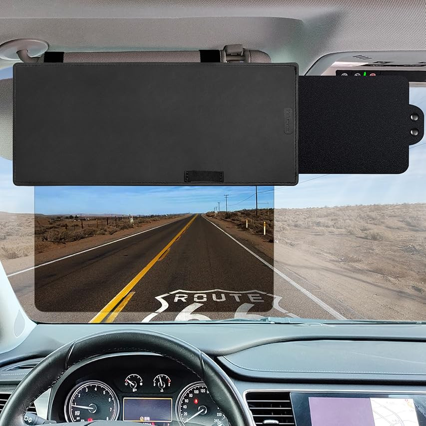 Polarized Sun Visor for Car,Veharvim UV400 Car Sun Visor Extension with Polycarbonate Lens and Side  | Amazon (US)
