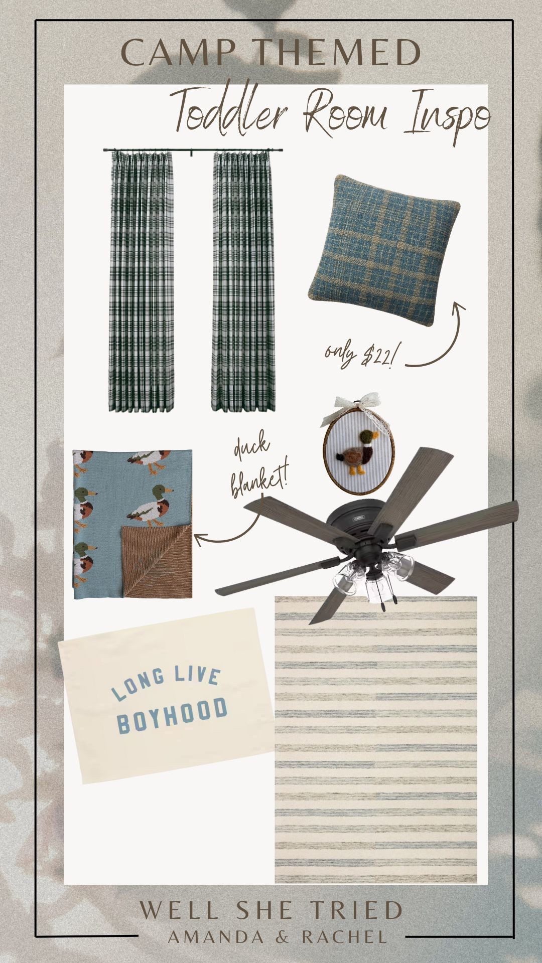 Toddler Camp Themed Bedroom 