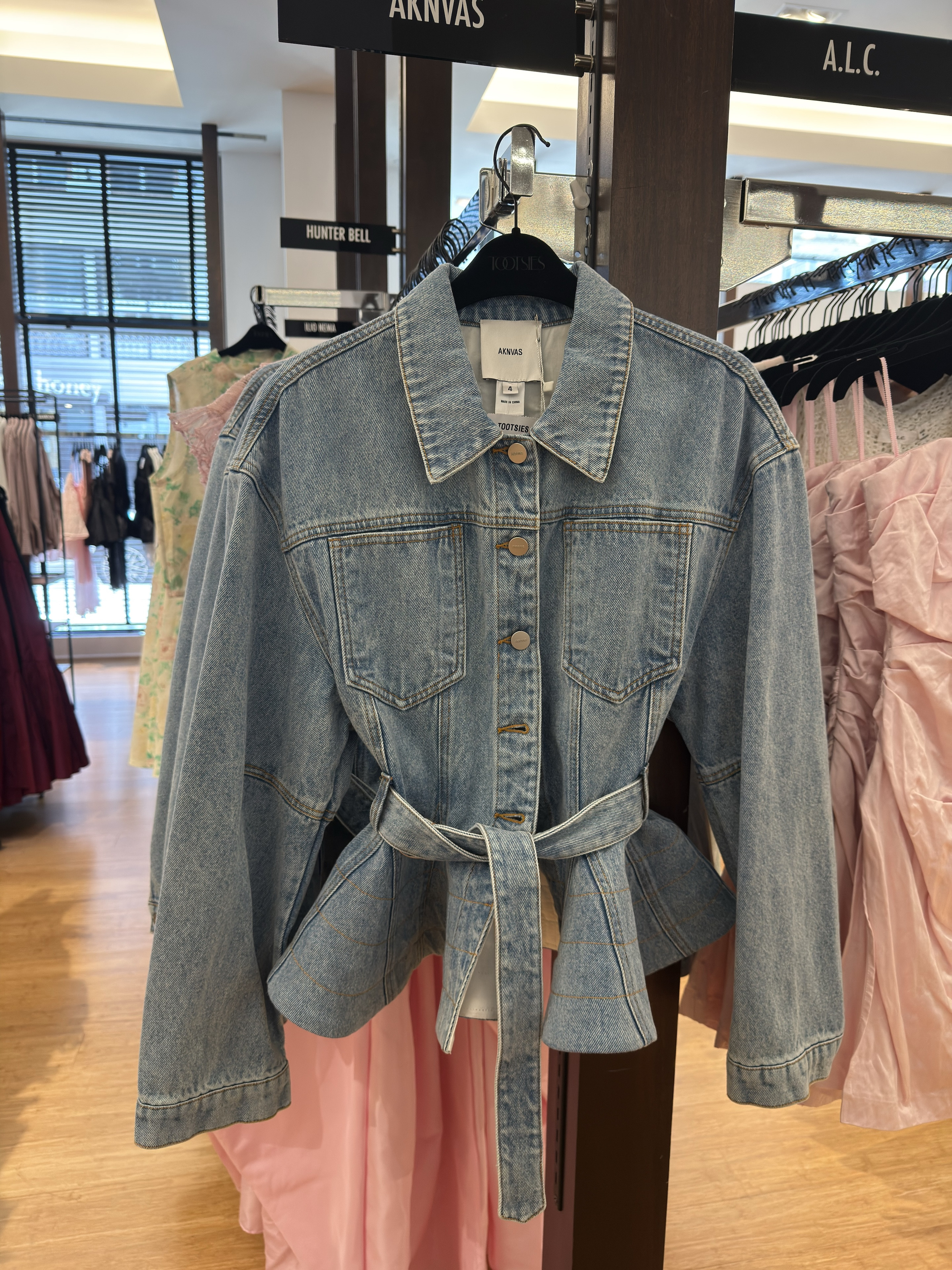 Peplum Denim Jacket Outfit for a Flattering, Waist-Defining Fit from Aknvas, the Alex Ruffled Denim Jacket. 

 #stylistfave #whatIamloving #denim #jacket #springfind #aknvas #LTKootd