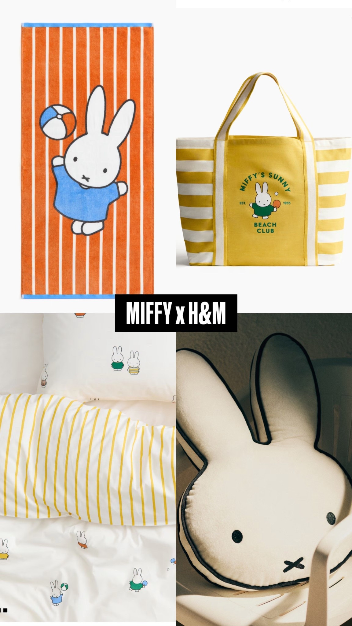 Miffy x H&M new collection! Click on the item for more colors/designs! 

#miffy #hm #handm #beach #summer #summerstyle #swim #kids #baby #home #travel #vacation #bag #totebag 

#LTKSeasonal #LTKHome #LTKSwim