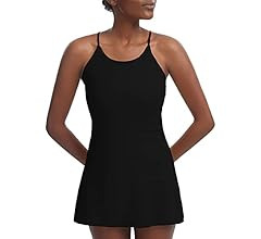 Women's Tennis Dress, Workout Golf Dress Built-in with Bra & Shorts Pocket Sleeveless Athletic Dr... | Amazon (US)