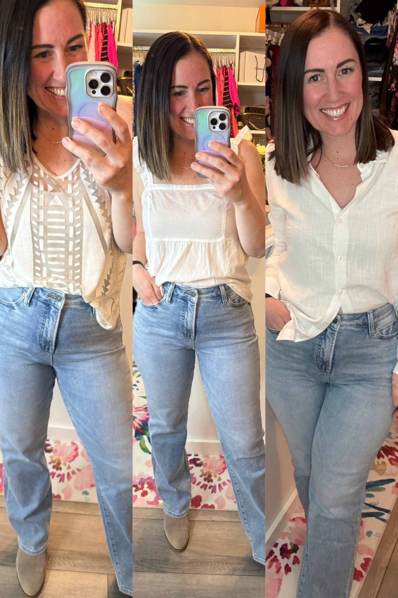 Launching TODAY — April 2 🚨
You already know I’ll be living in these all week long 💁‍♀️ #ad @emmalousboutique #averyjeans