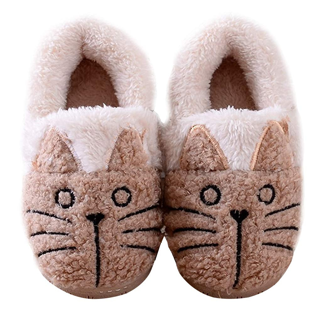 Women/Kids Family Cute Cat Warm House Slippers Booties | Amazon (US)