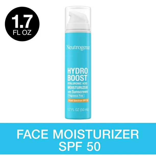 Neutrogena Hydro Boost SPF 50 Hyaluronic Acid Moisturizer, 1.7 fl. oz - Walmart.com | Walmart (US)