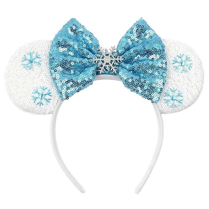 Snowears Velvet Headband with Big Ears for Women, Girls & Boys - Sparkle Sequins Hair Accessory f... | Amazon (US)