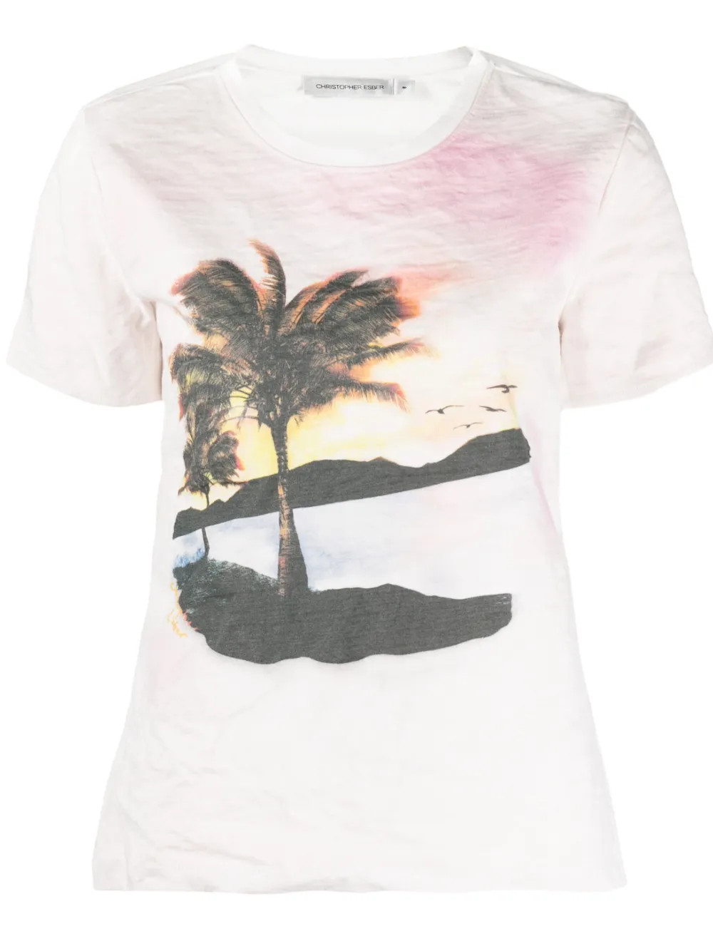 Lost Souvenir-print crushed cotton T-shirt | Farfetch Global