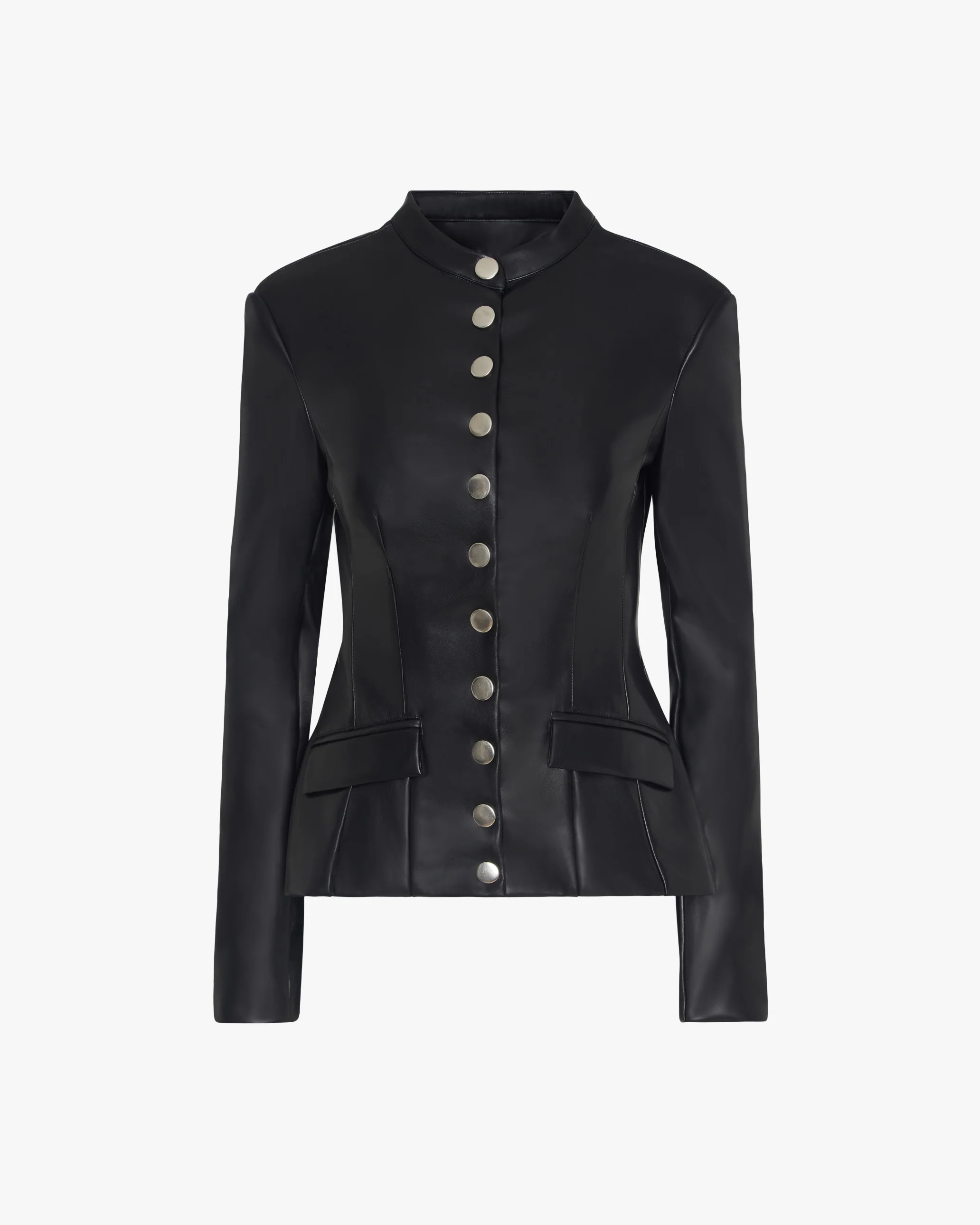 Vegan Leather Military Jacket | We Wore What