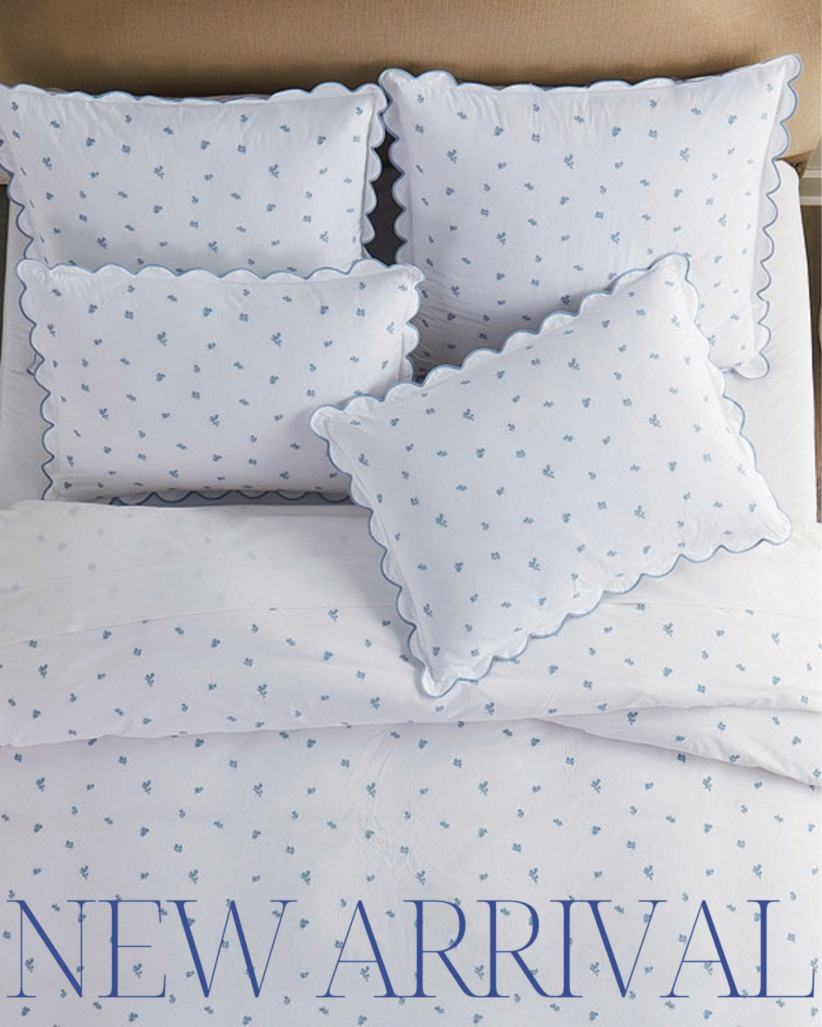 Scalloped bedding blue and white sheets blue and white pillowcase floral bedding little girl room nursery grandmillennial home classic traditional style traditional girls room blue and white scalloped bedding scallop sham blanket comforter quilt pillowcase￼

#LTKkids #LTKhome #LTKsalealert