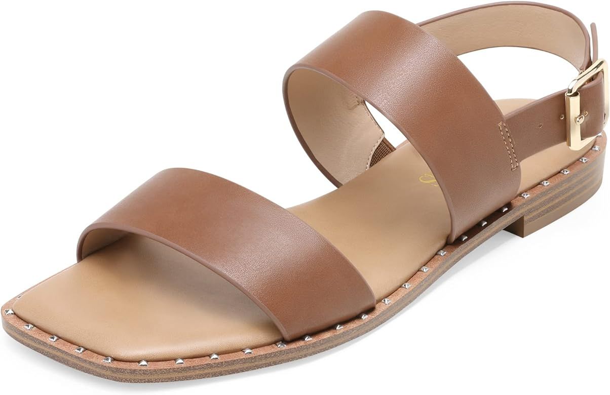 DREAM PAIRS Women's Summer Casual Dressy Cute Flat Sandals Comfortable Sexy Square-Toe Fashion On... | Amazon (US)