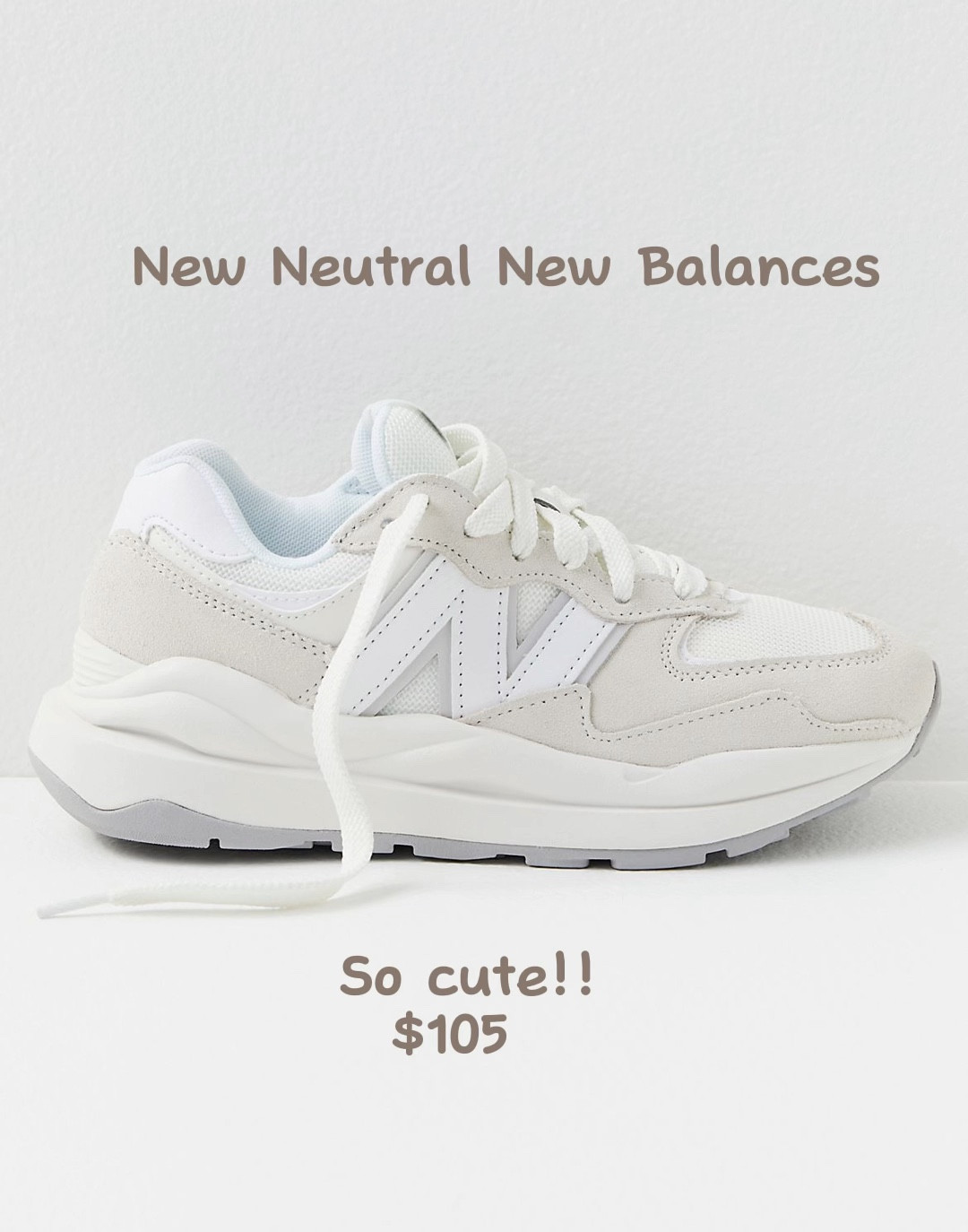 Found these new, neutral new balances and they are so cute!! 
These are definitely going to sell out quick🫶🏼🤍

#LTKshoecrush #LTKfit #LTKFind