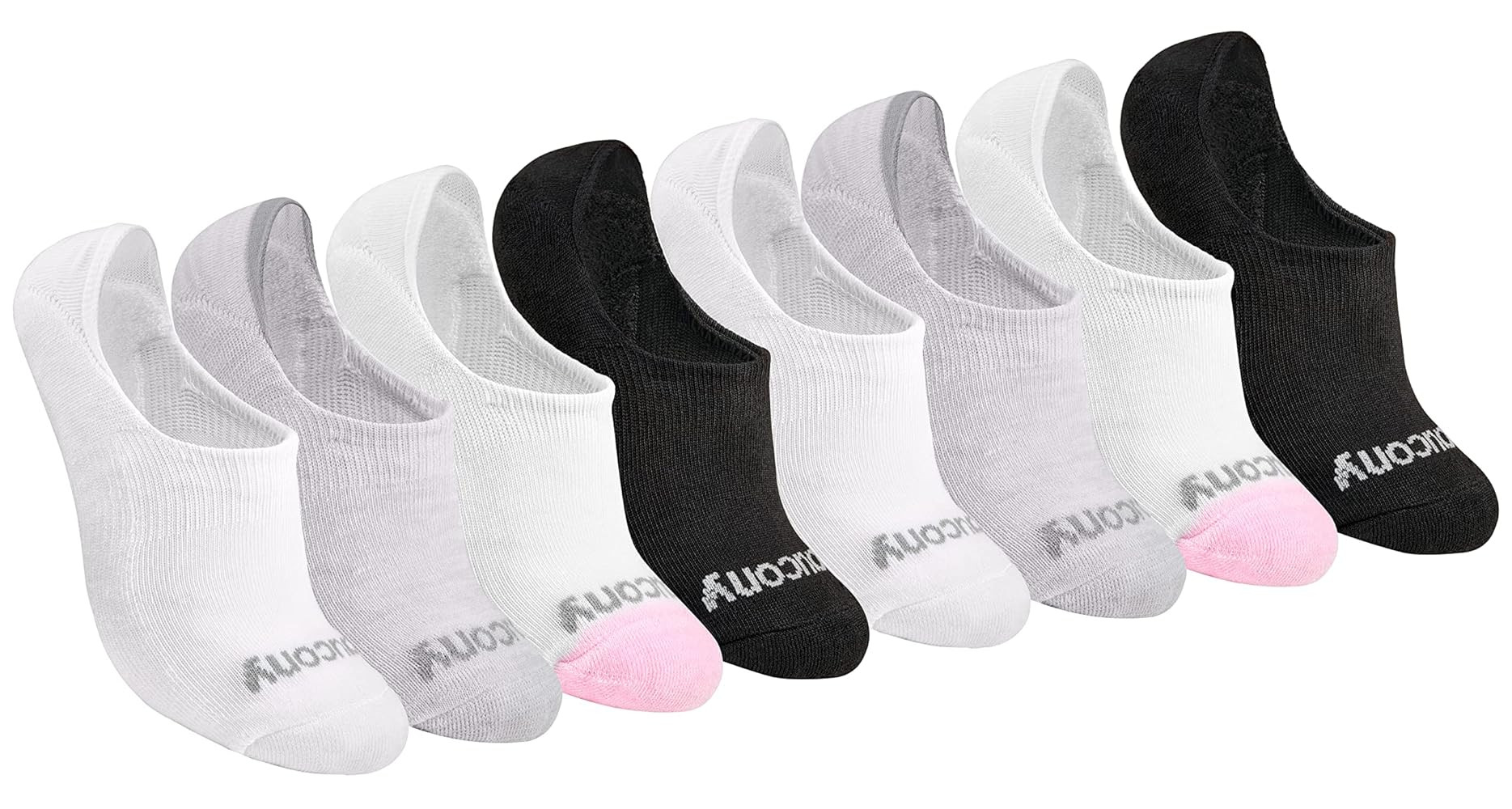 Saucony Women's No Show Cushioned Invisible Liner Socks, Available in S-L (8, 16 Pairs) | Amazon (US)