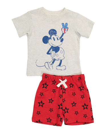 Infant Boys Mickey Mouse Shorts Set | TJ Maxx