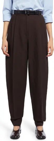 Malu Pleated Washed Linen Blend Trousers | Nordstrom