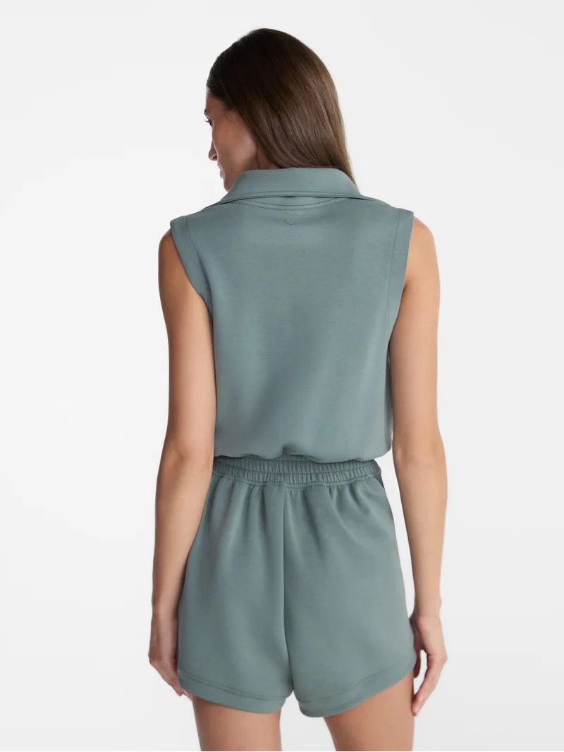 Avia Women's Scubaknit Romper, Sizes XS-4X | Walmart (US)