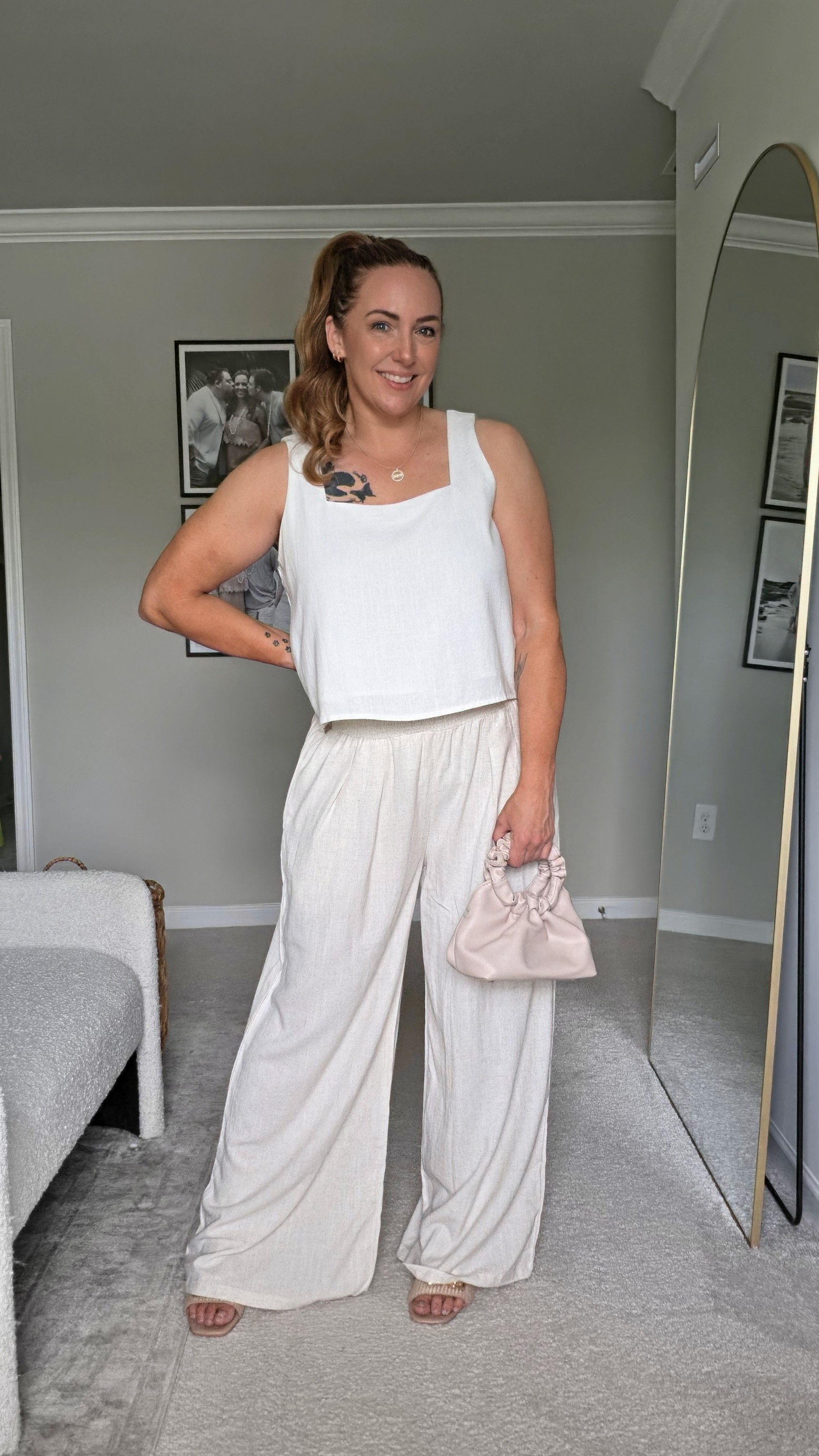 These Anrabess linen pants feature a comfortable smocked waistband and pockets, though they do run a little long. I'm 5'4 and wearing a large for reference.#LinenPants #SummerStyle #Anrabess #CasualOutfit

#LTKTravel #LTKgrwm #LTKSeasonal