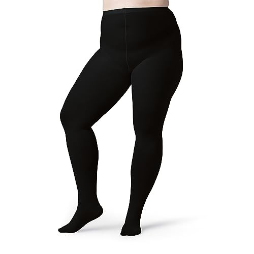 Silky Toes Plus Size Tights for Women Black 60D Opaque Curvy Nylons Stockings 1-2 Pair Colored and black 1X 2X 3X 4X 5X 6X 7X | Amazon (US)