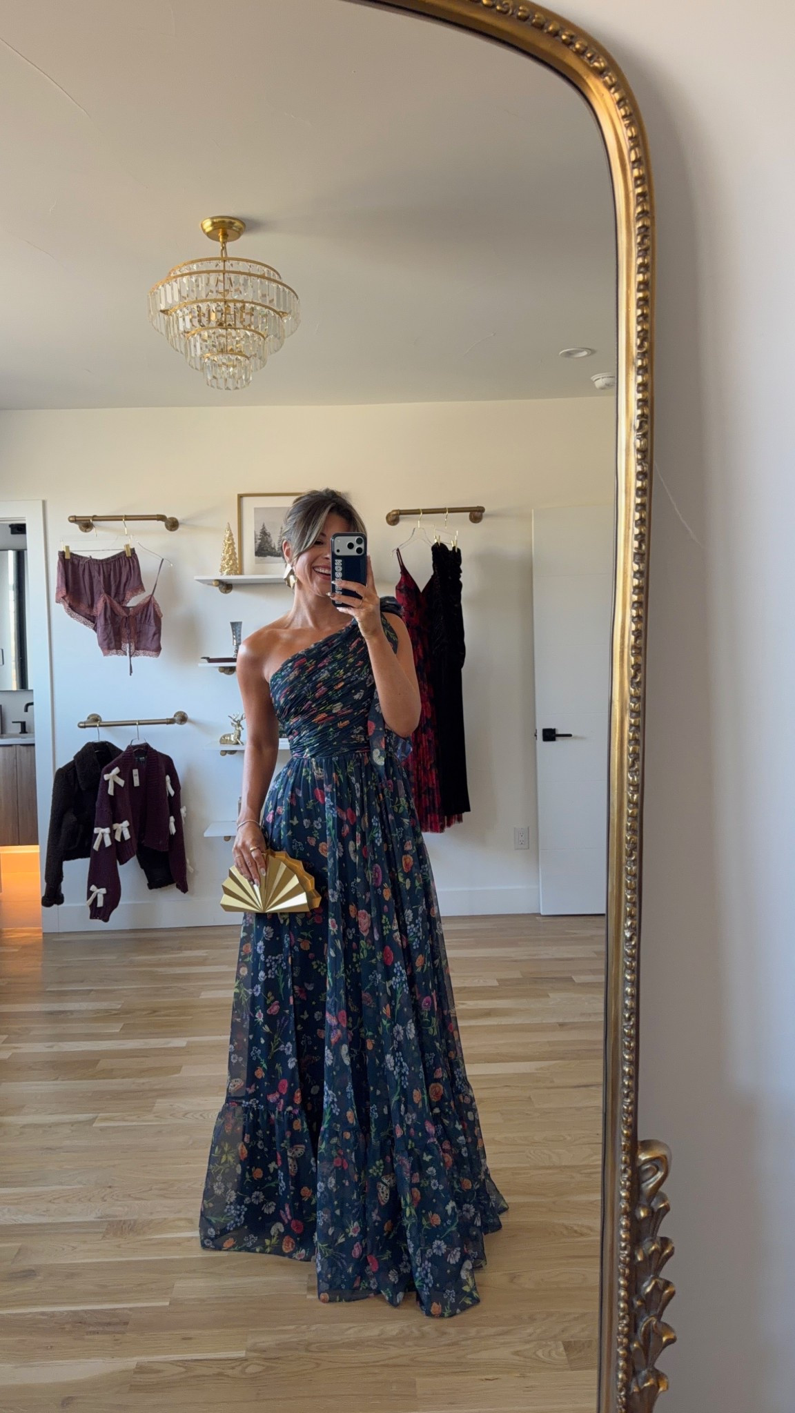 Navy blue floral one shoulder ruffle wedding guest or holiday formal event dress 

Wearing my usual small/2

Wedding guest
Formal event
Black tie
Floral
Ruffle
Winter event
Special occasion


#LTKHoliday #LTKSeasonal #LTKWedding