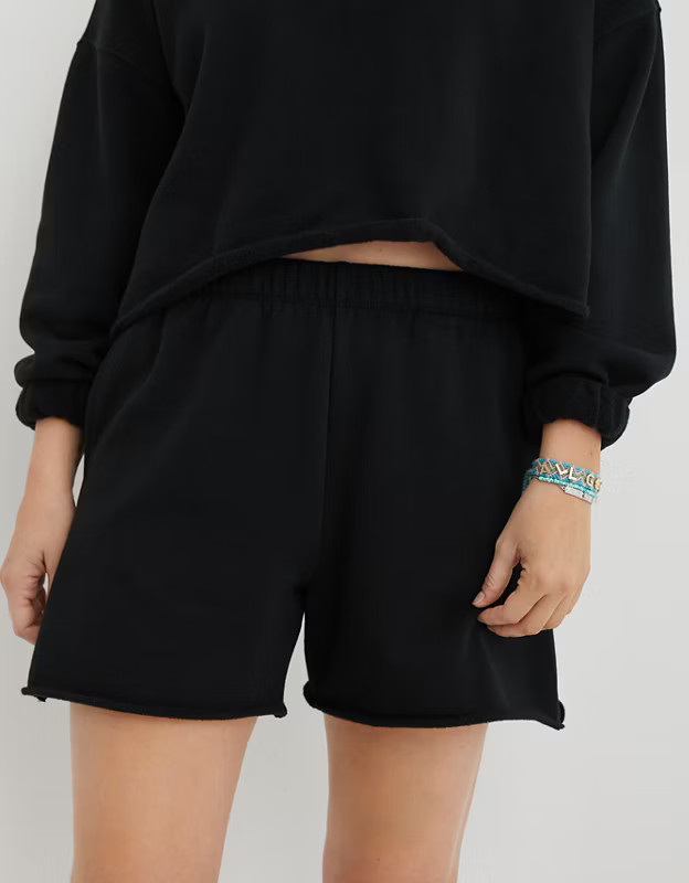 Aerie Real Good Fleece-Of-Mind High Waisted Short | American Eagle Outfitters (US & CA)